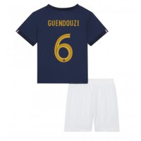 Francuska Matteo Guendouzi #6 Domaci Dres za djecu SP 2022 Kratak Rukav (+ Kratke hlače)